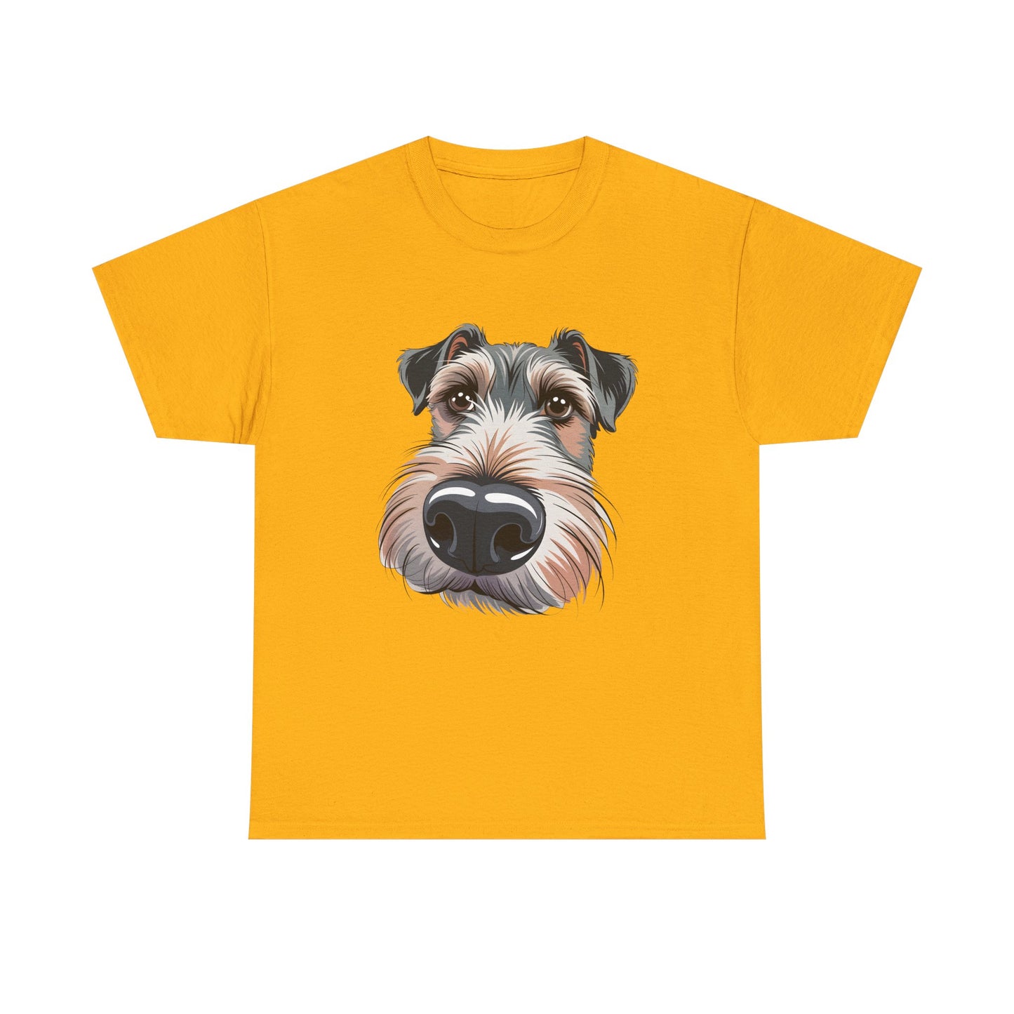 Schnauzer Nose Close-Up T-Shirt — Funny Dog Face Tee for Pet Lovers