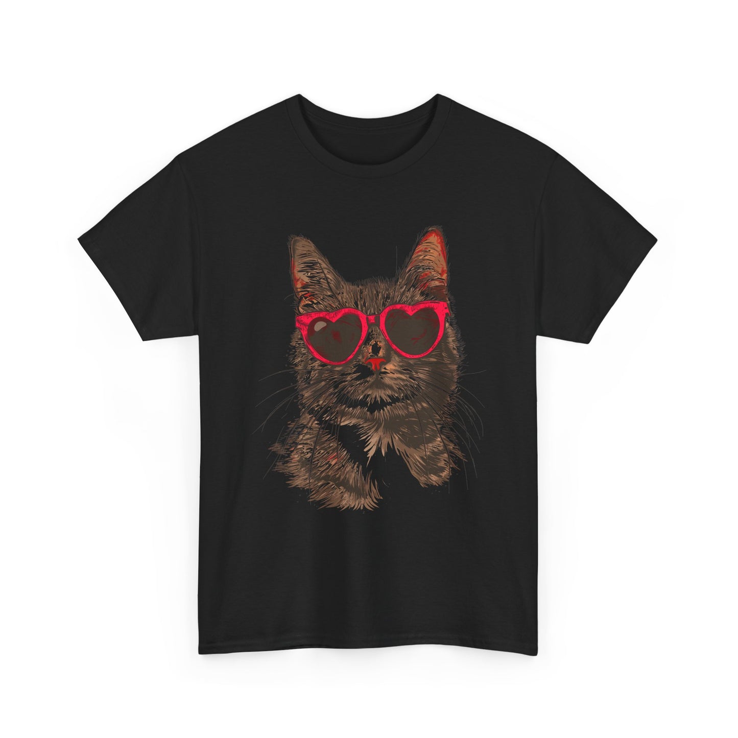 Cat with Heart Sunglasses T-Shirt