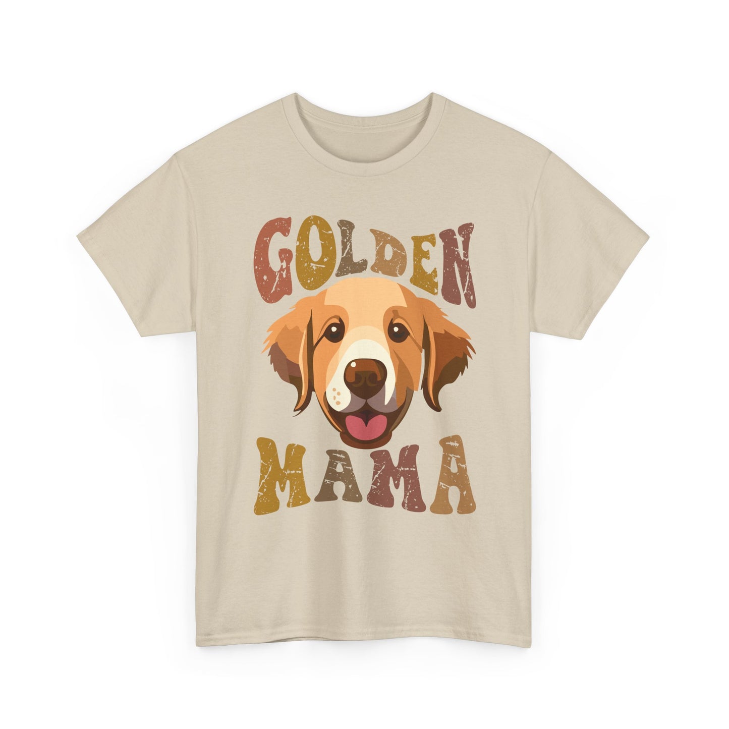 Golden Mama T‑Shirt — Cute Golden Retriever Mom Tee