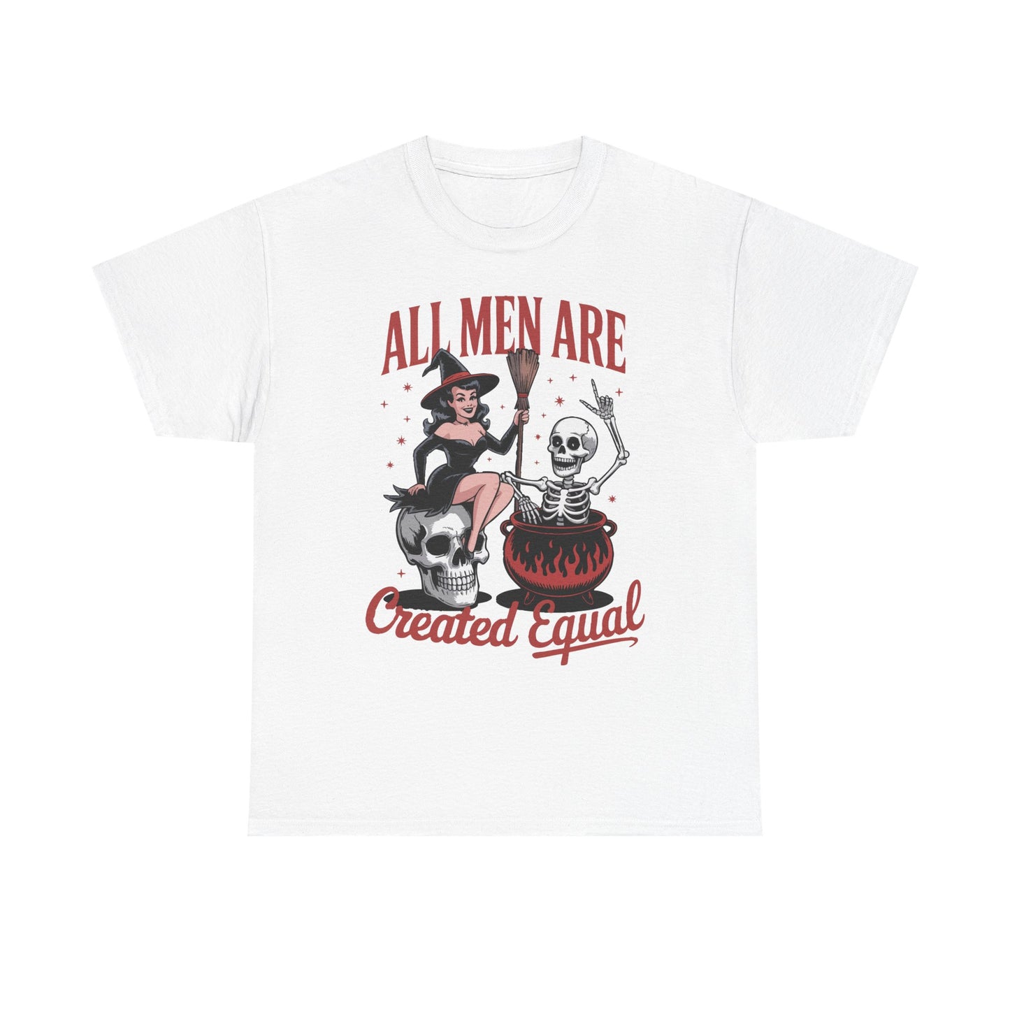 Witch & Skeleton 'All Men Are Created Equal' Tee