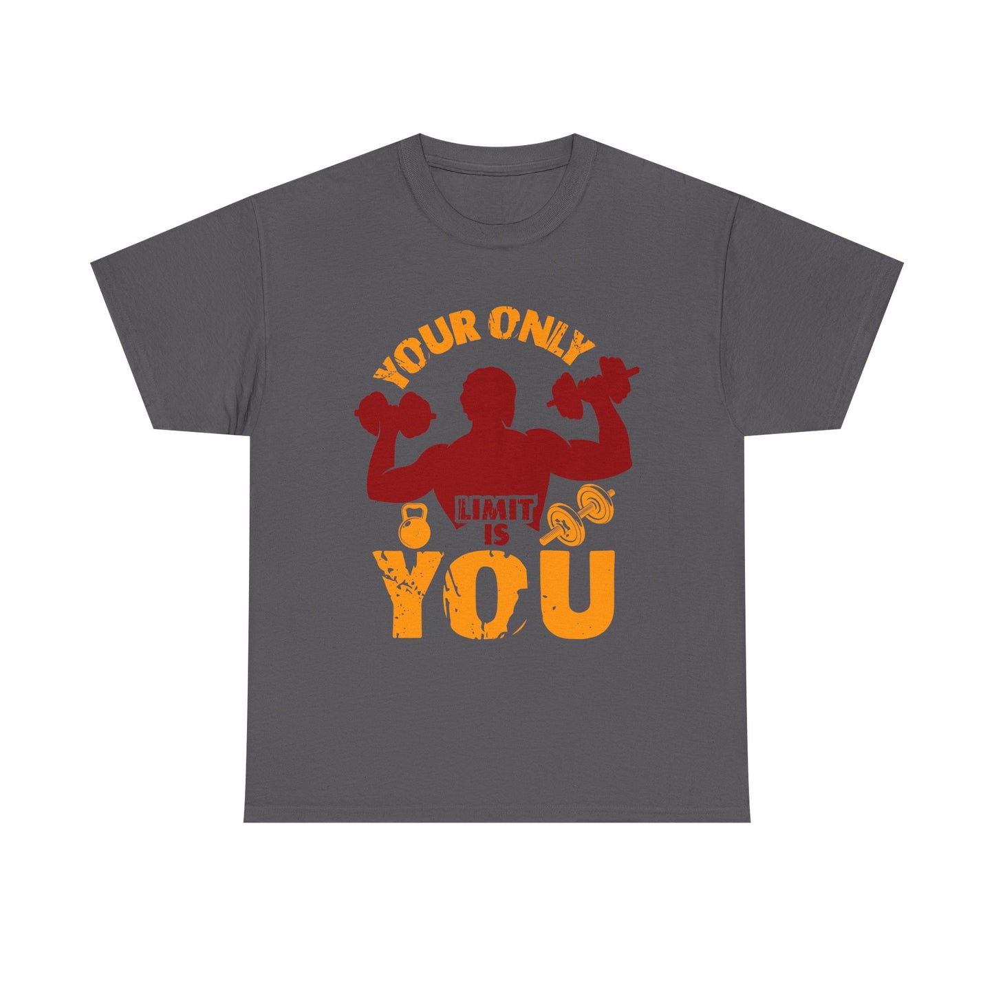 Motivational Fitness Tee — "Your Only Limit Is You" Workout T-Shirt