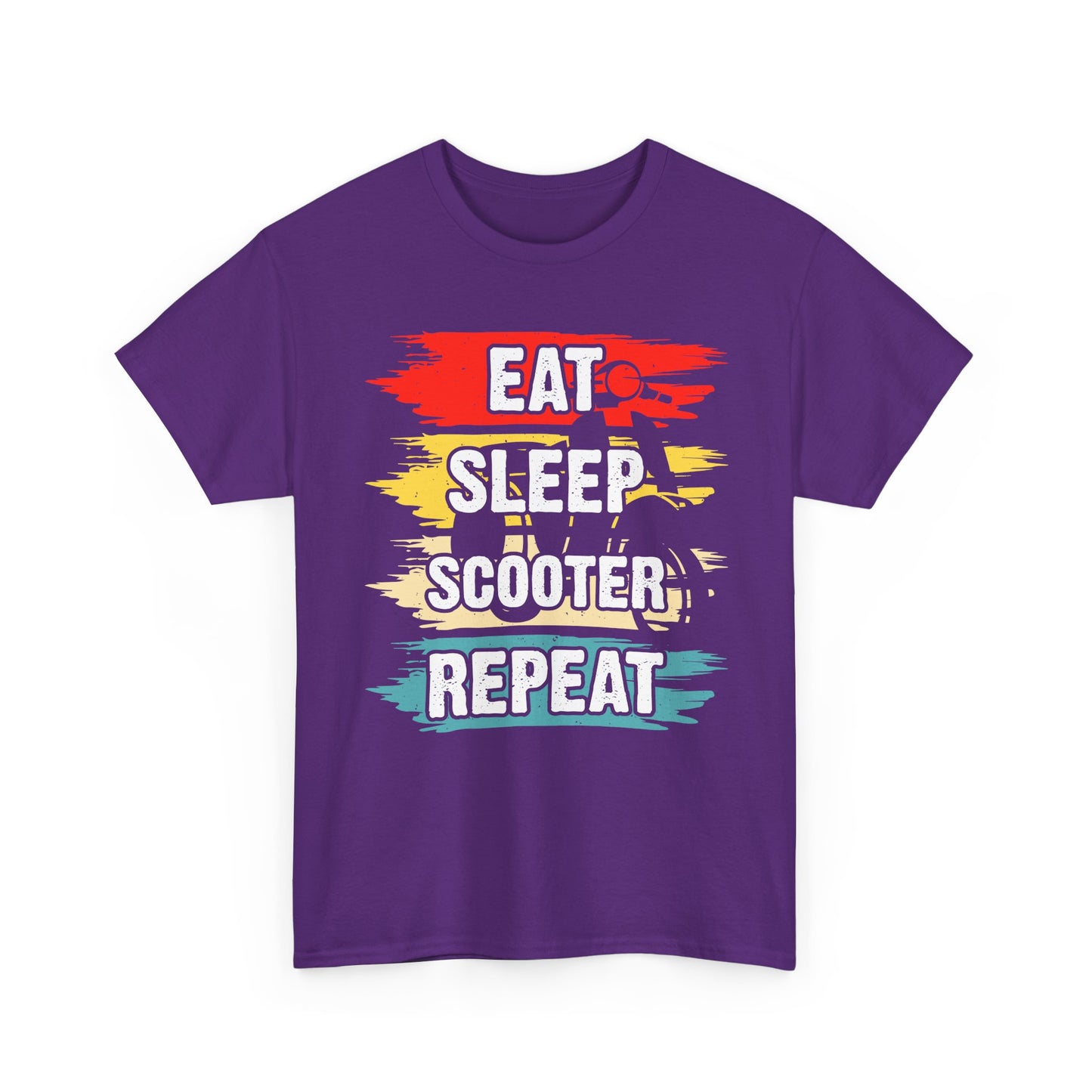 Eat Sleep Scooter Repeat T‑Shirt — Retro Scooter Rider Tee