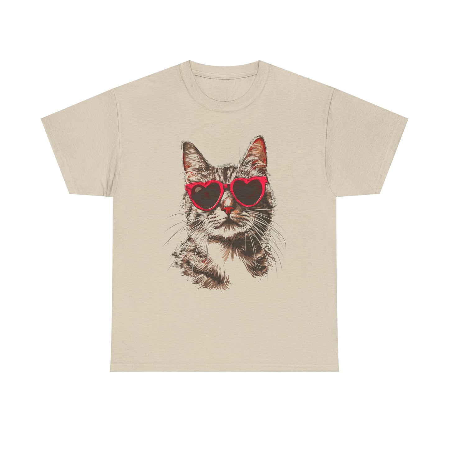 Cat with Heart Sunglasses T-Shirt