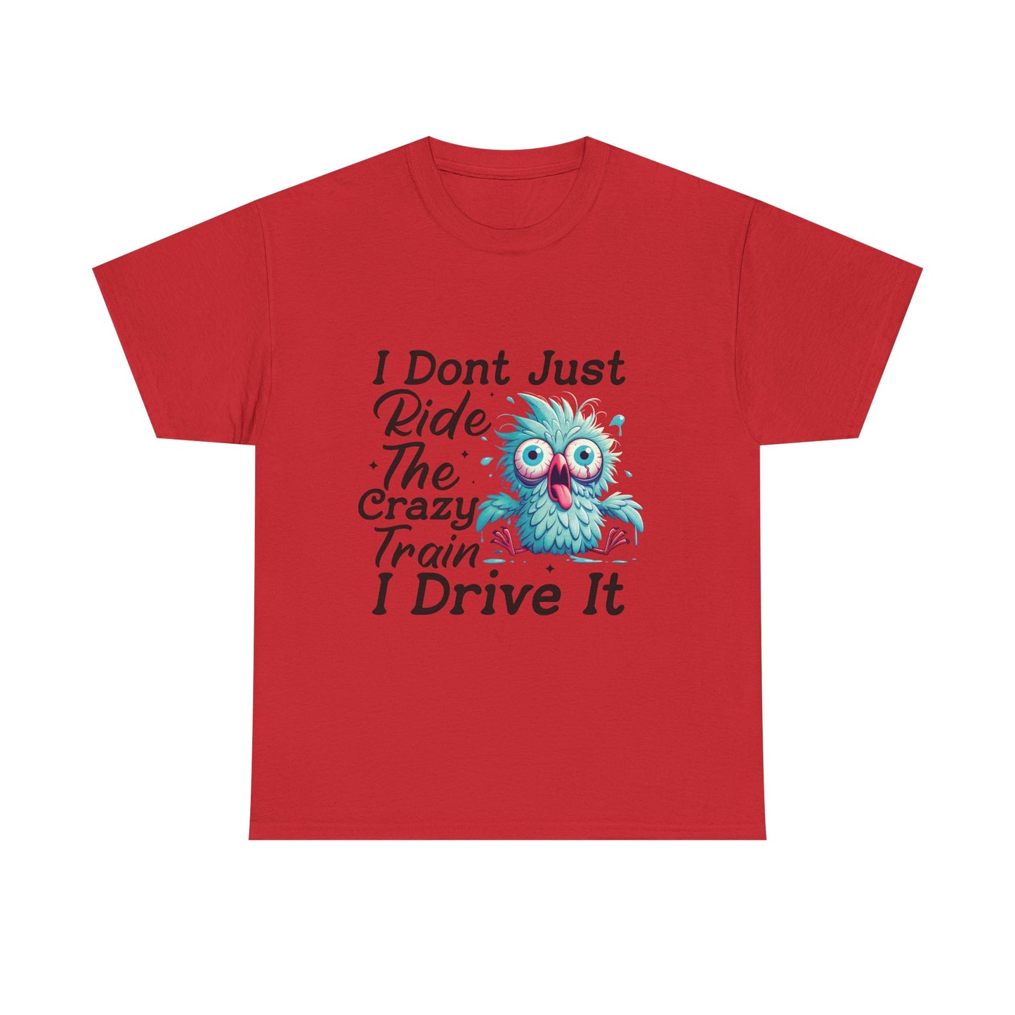 I Don't Just Ride The Crazy Train I Drive It T-Shirt — Funny Owl Graphic Tee
