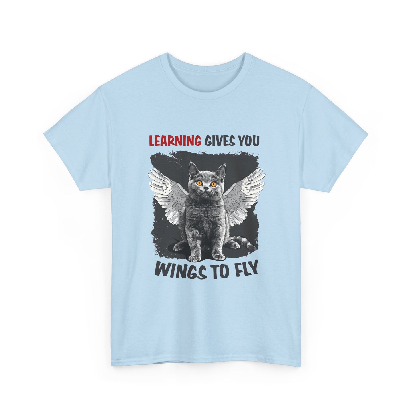Learning Gives You Wings To Fly Cat T-Shirt