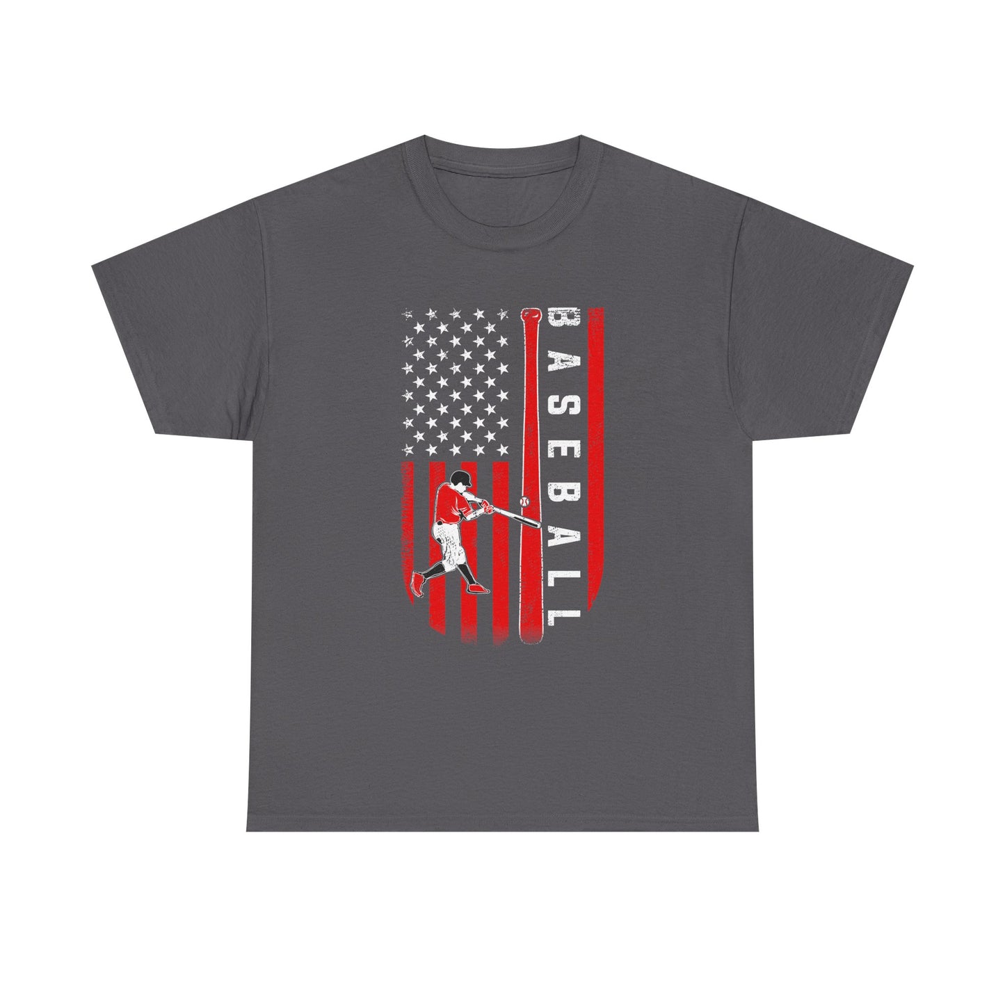 Baseball American Flag T-Shirt — Patriotic Batter Graphic Tee