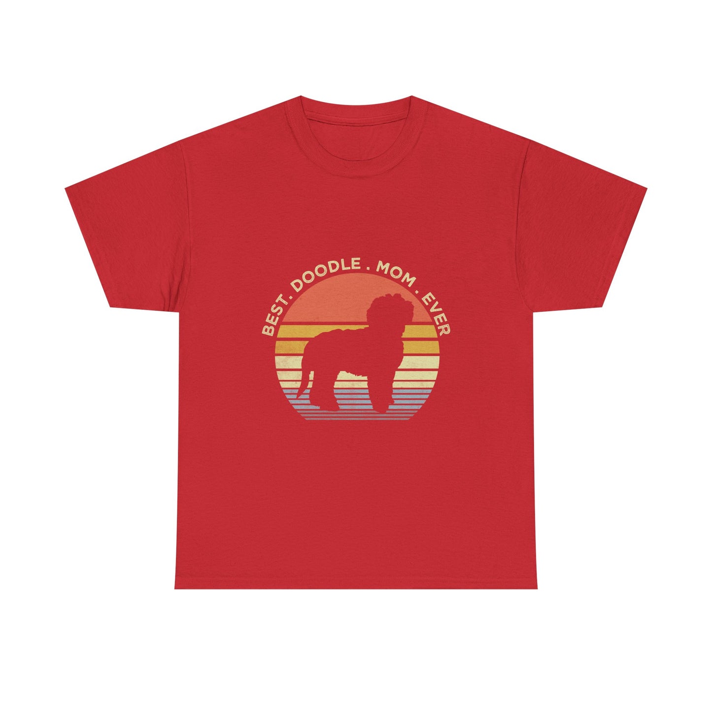 Goldendoodle Mom T-Shirt — "Best Doodle Mom Ever" Vintage Sunset Tee