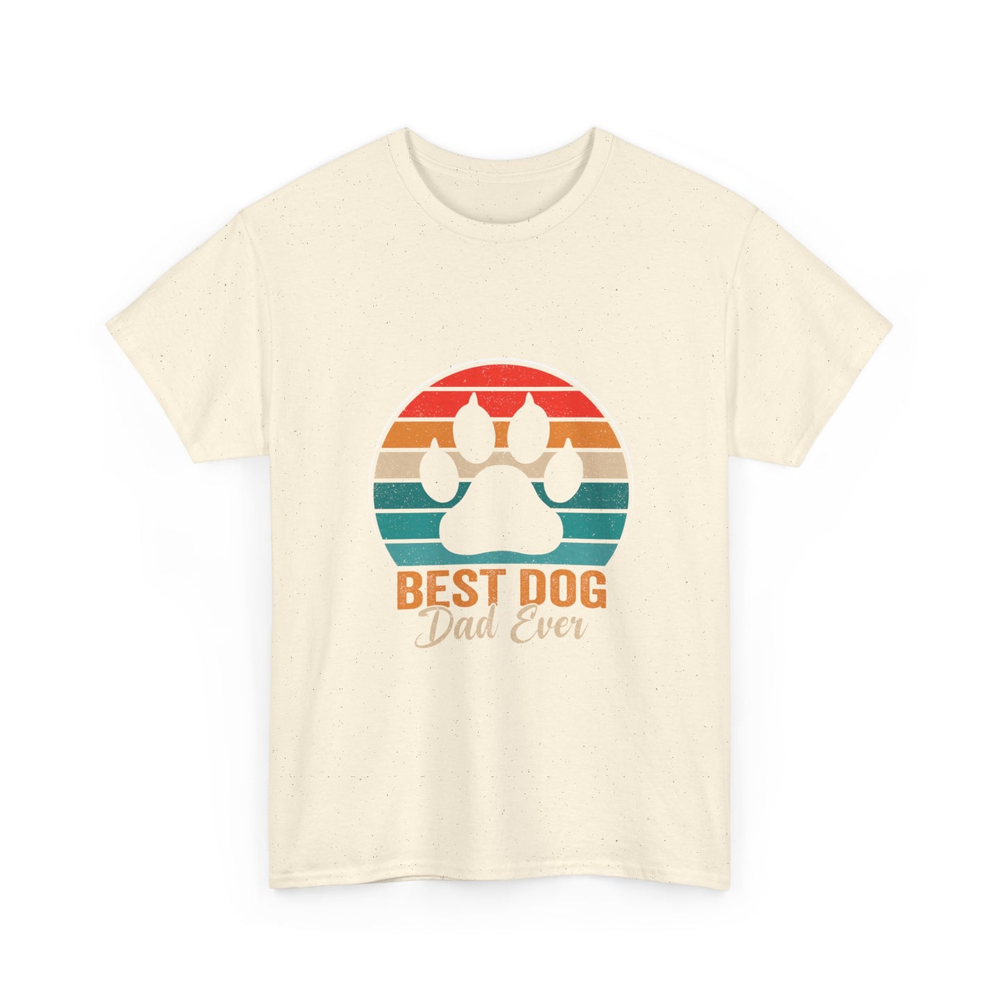Best Dog Dad Ever T-Shirt — Retro Paw Print Tee for Dog Lovers