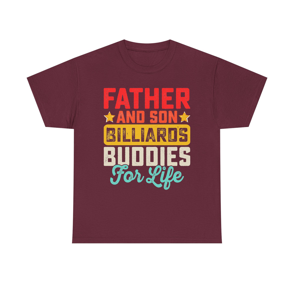 Billiards Buddies Father and Son Tee — "Father and Son Billiards Buddies for Life" Shirt
