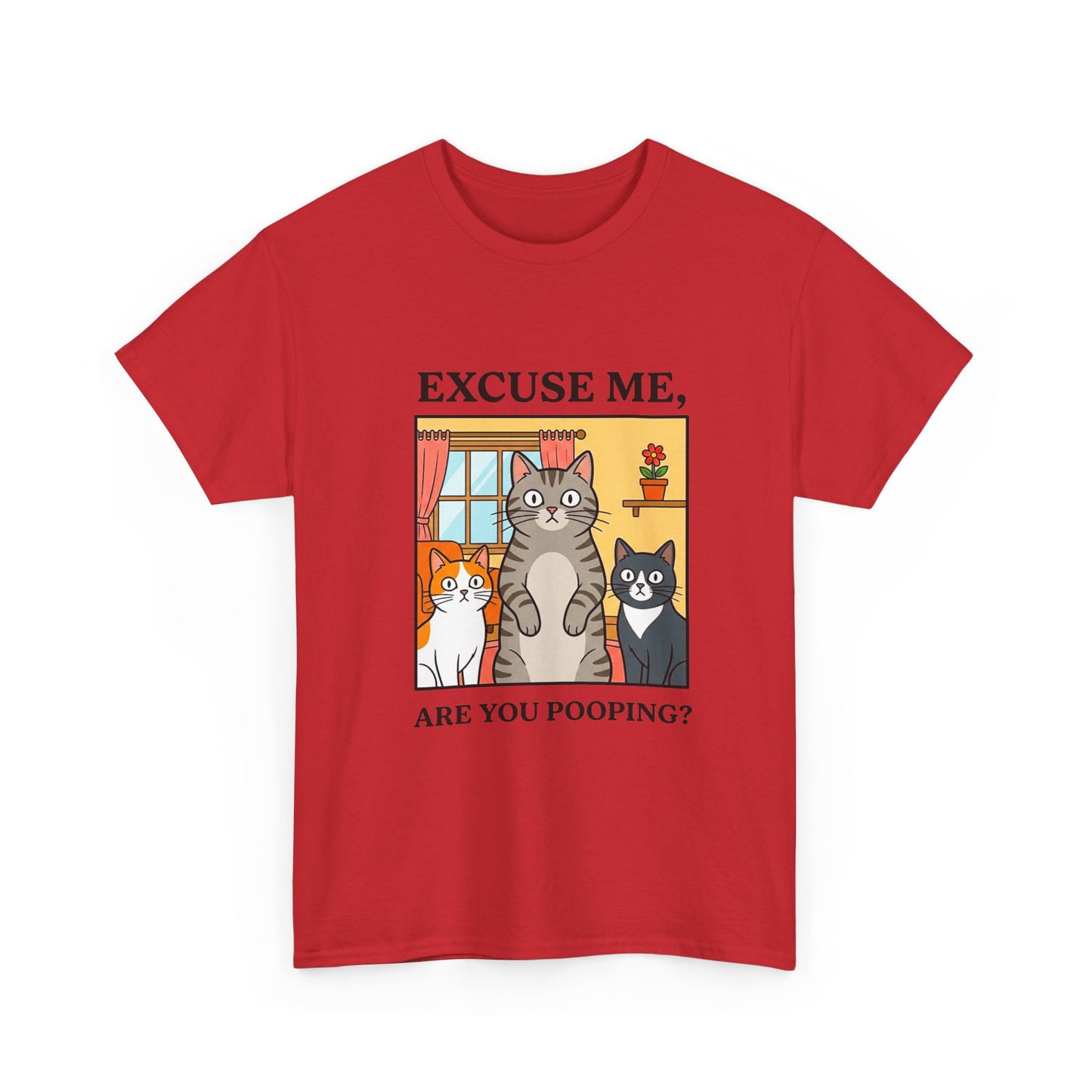 Excuse Me Are You Pooping Funny Cat T-shirt