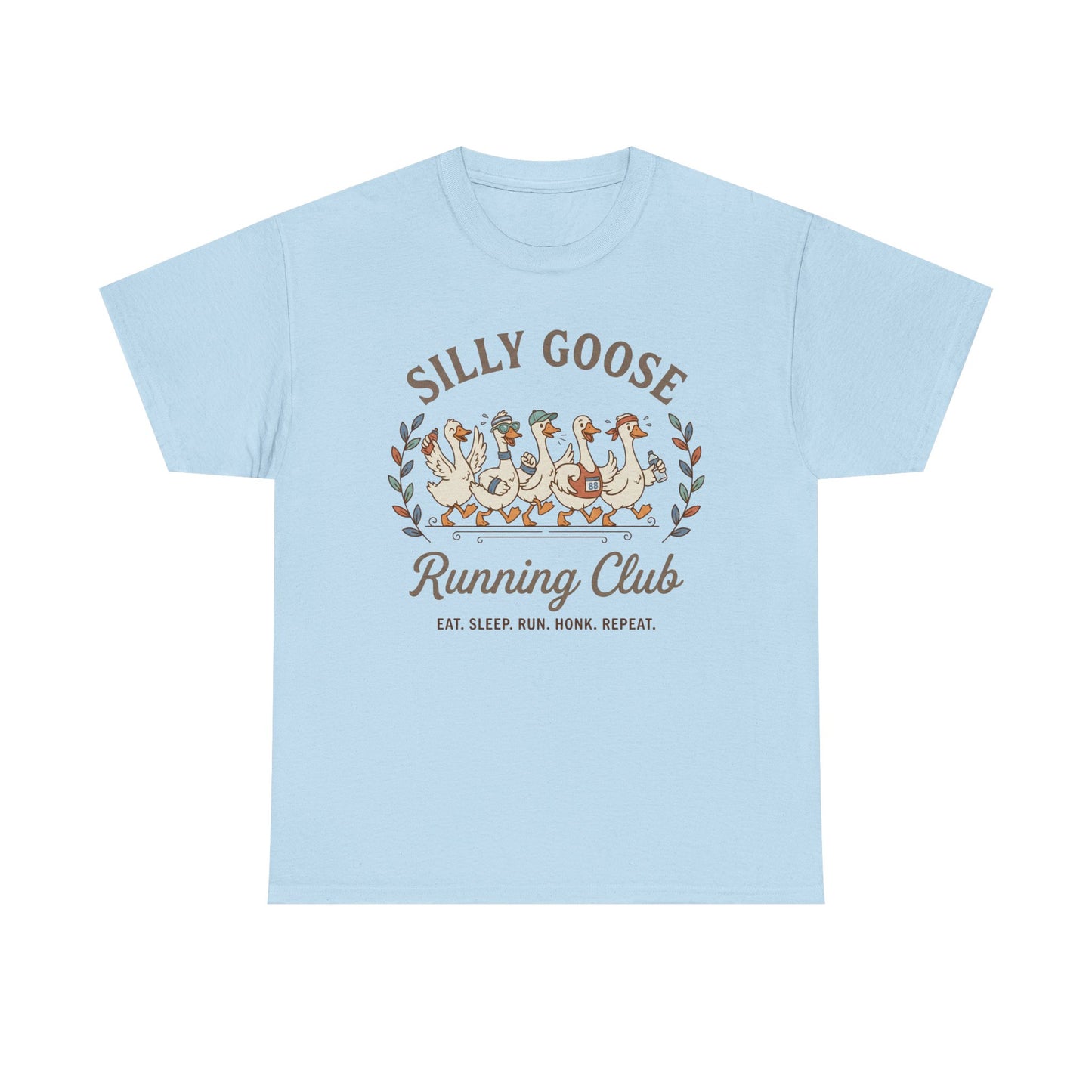 Silly Goose Running Club T‑Shirt — Funny Runner Tee (Eat. Sleep. Run. Honk. Repeat.)