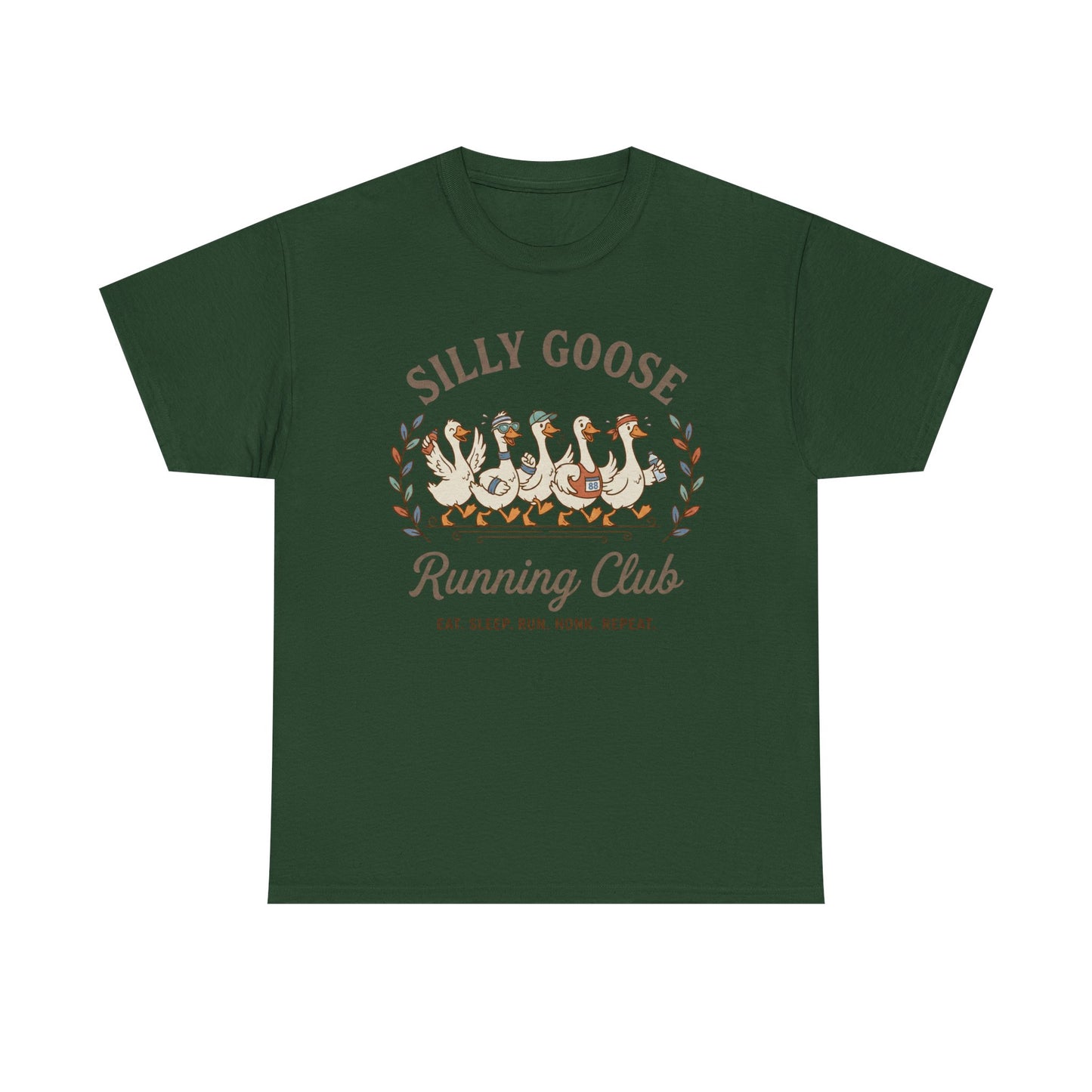 Silly Goose Running Club T‑Shirt — Funny Runner Tee (Eat. Sleep. Run. Honk. Repeat.)
