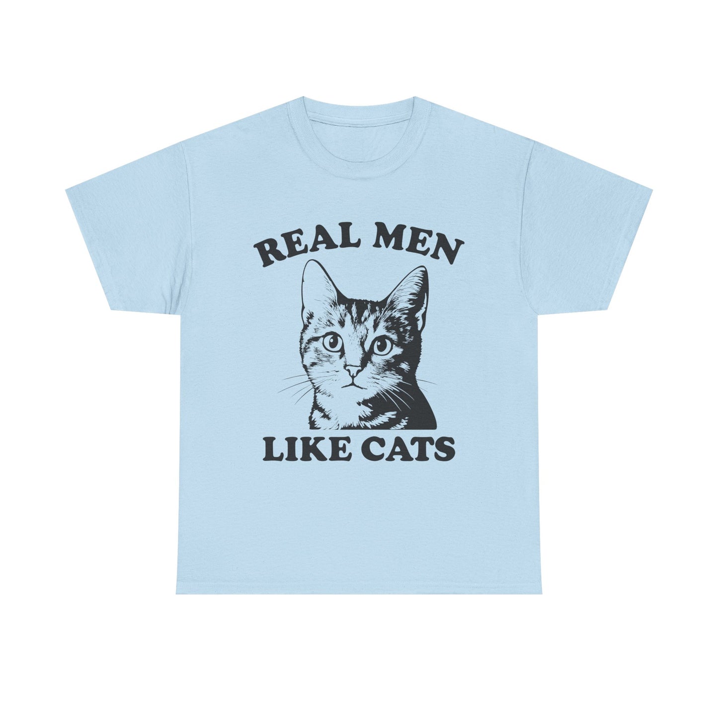 Real Men Like Cats T-Shirt — Vintage Cat Lover Tee