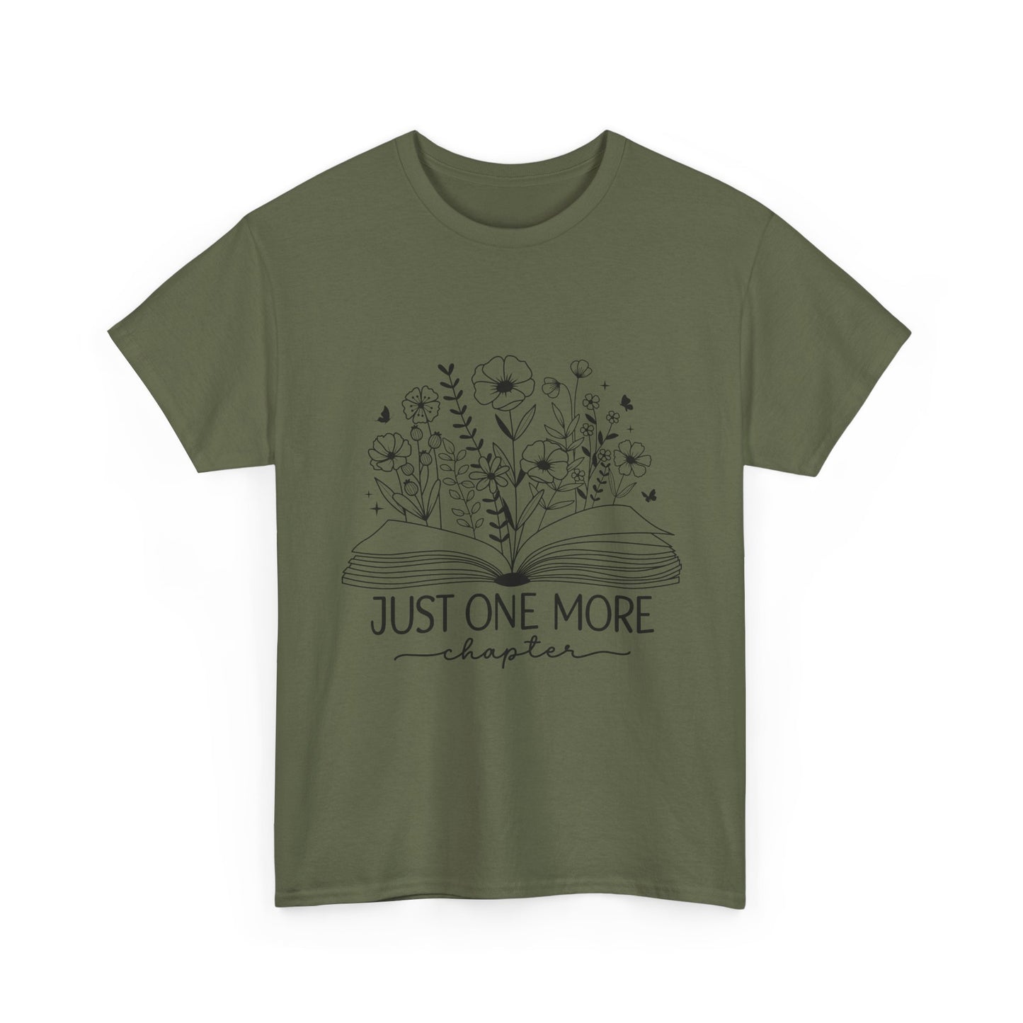 Reading T-Shirt — "Just One More Chapter" Floral Booklover Tee