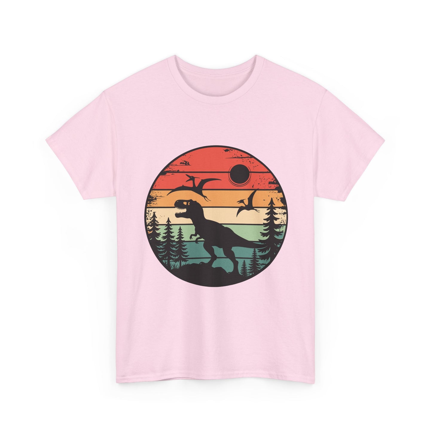 T-Rex Sunset Tee — Retro Dinosaur Graphic T-Shirt