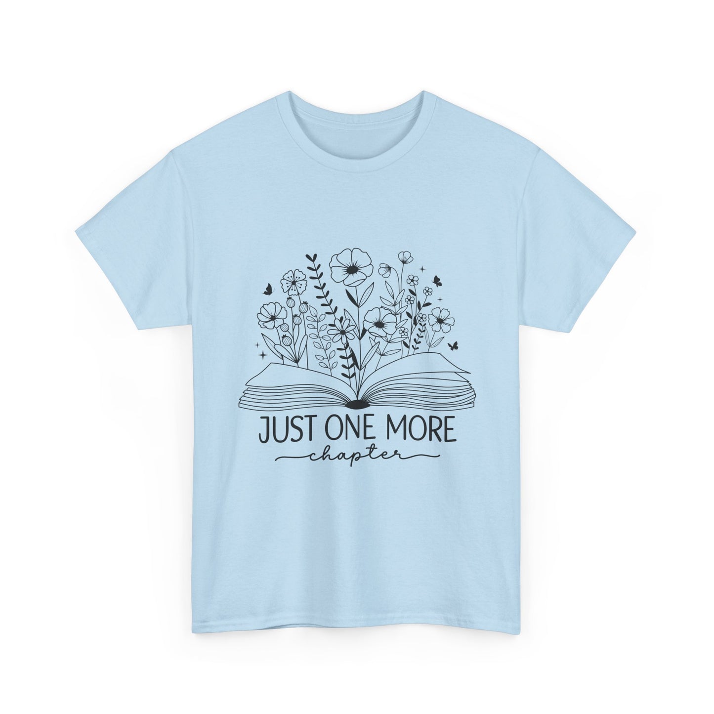 Reading T-Shirt — "Just One More Chapter" Floral Booklover Tee
