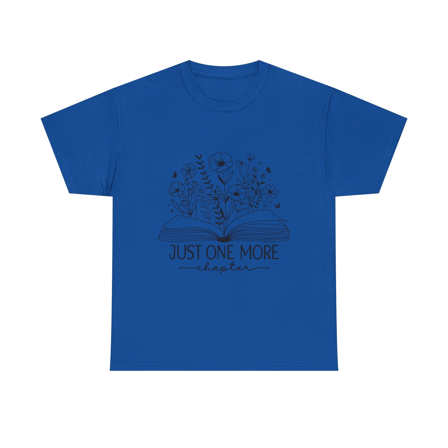 Reading T-Shirt — "Just One More Chapter" Floral Booklover Tee