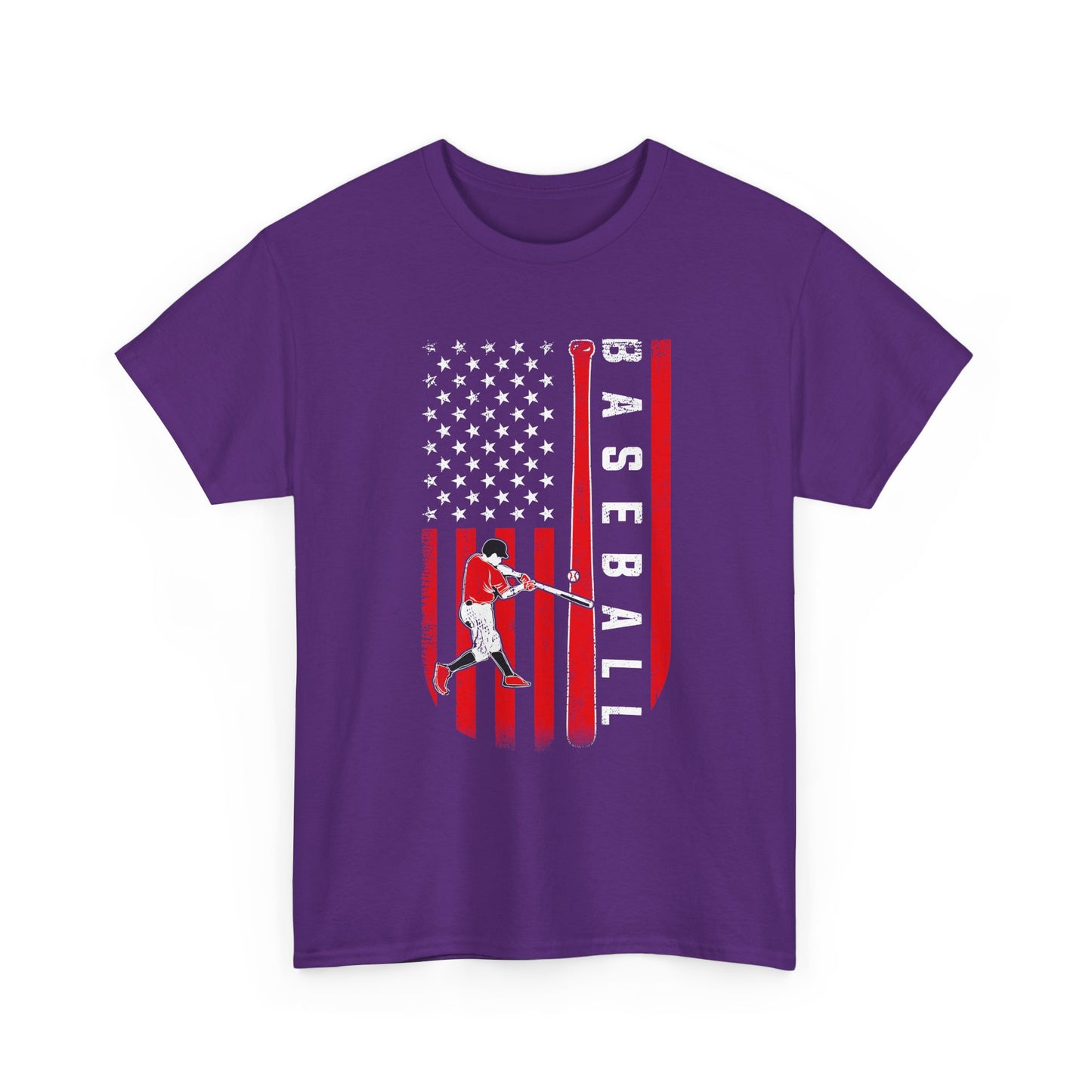 Baseball American Flag T-Shirt — Patriotic Batter Graphic Tee