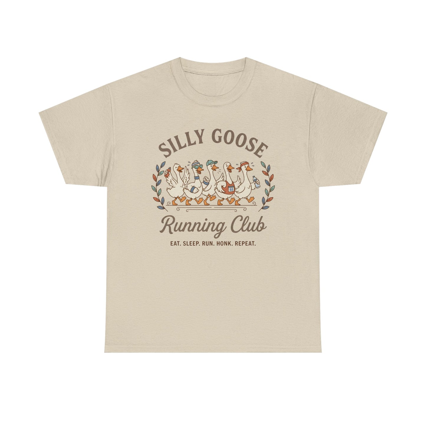 Silly Goose Running Club T‑Shirt — Funny Runner Tee (Eat. Sleep. Run. Honk. Repeat.)