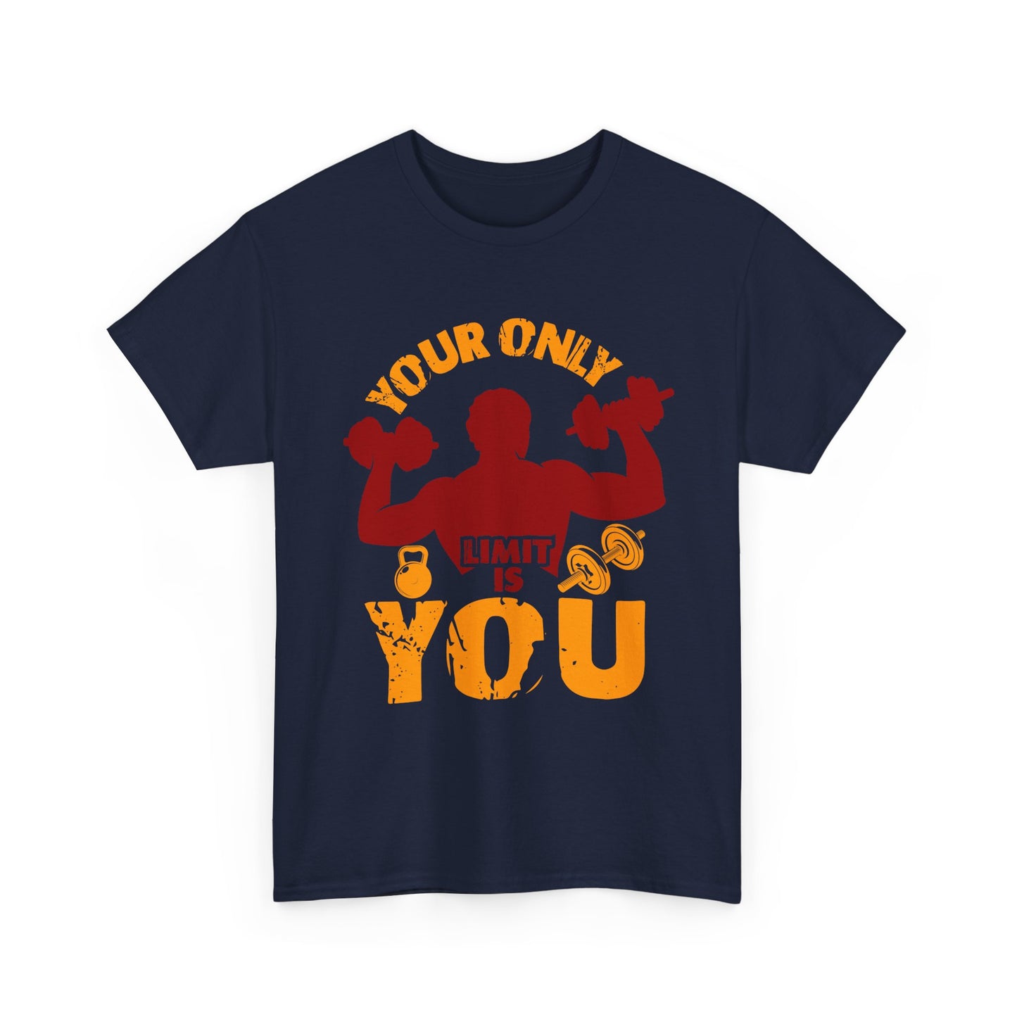 Motivational Fitness Tee — "Your Only Limit Is You" Workout T-Shirt