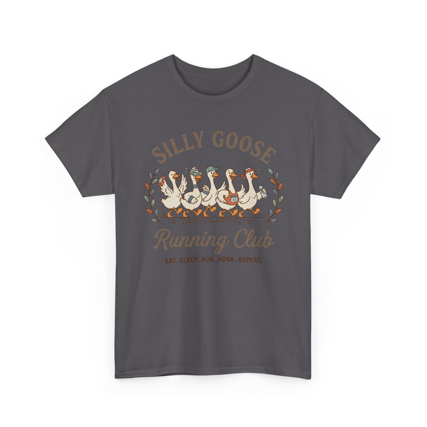 Silly Goose Running Club T‑Shirt — Funny Runner Tee (Eat. Sleep. Run. Honk. Repeat.)