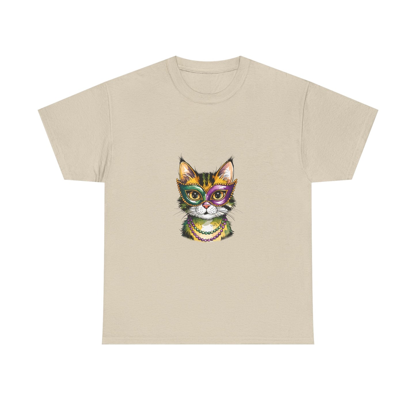 Cat Face Graphic Tee — Colorful Whimsical Kitty T-Shirt