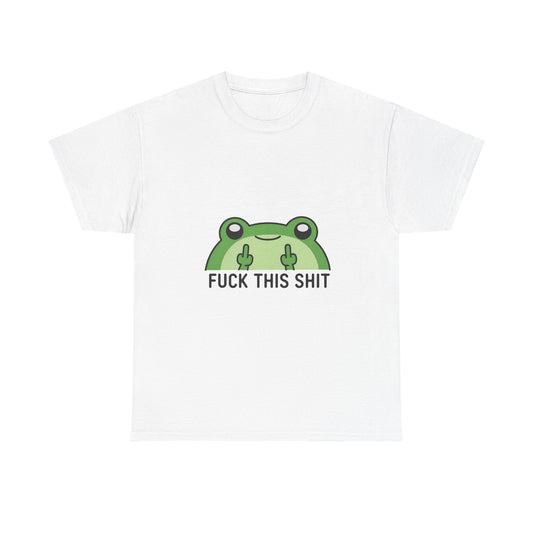 Frog Middle Finger Tee – "Fuck This Shit" Graphic T-Shirt