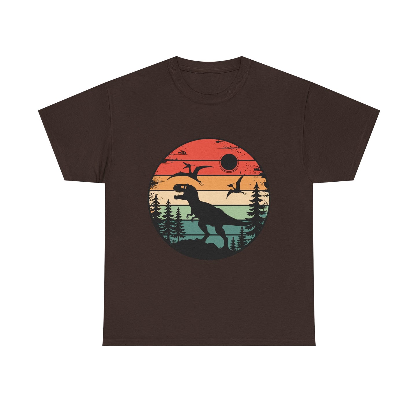 T-Rex Sunset Tee — Retro Dinosaur Graphic T-Shirt