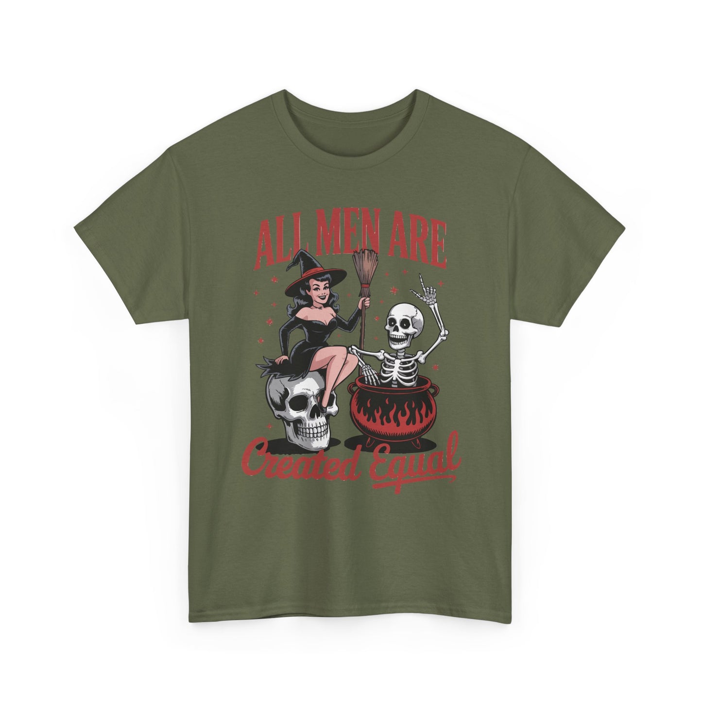 Witch & Skeleton 'All Men Are Created Equal' Tee