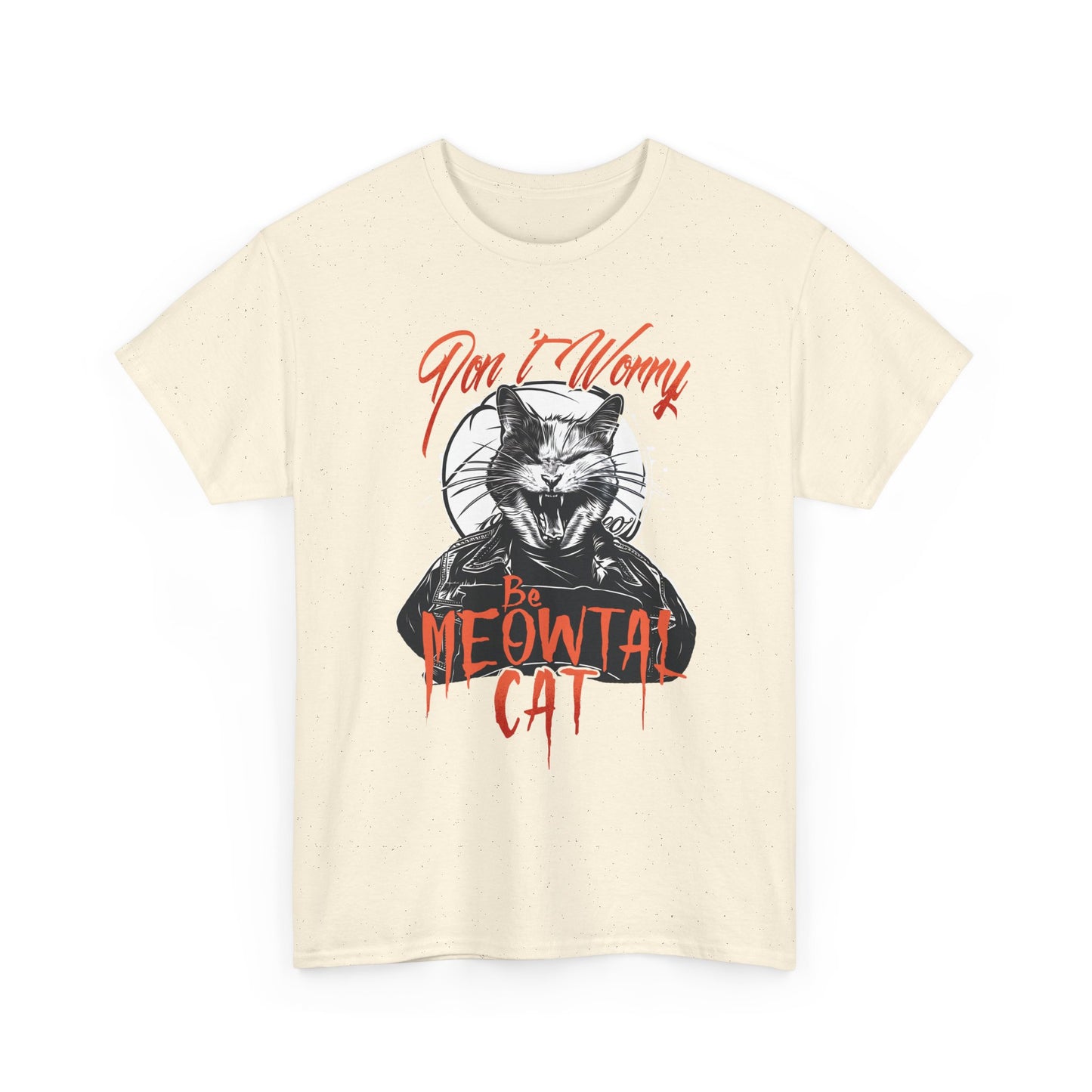 Meowtal Cat T-Shirt — 'Don't Worry' Gothic Cat Graphic Tee
