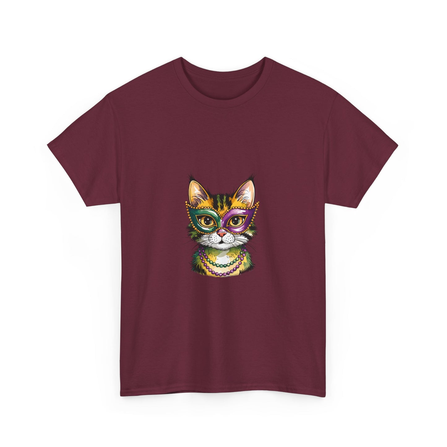 Cat Face Graphic Tee — Colorful Whimsical Kitty T-Shirt