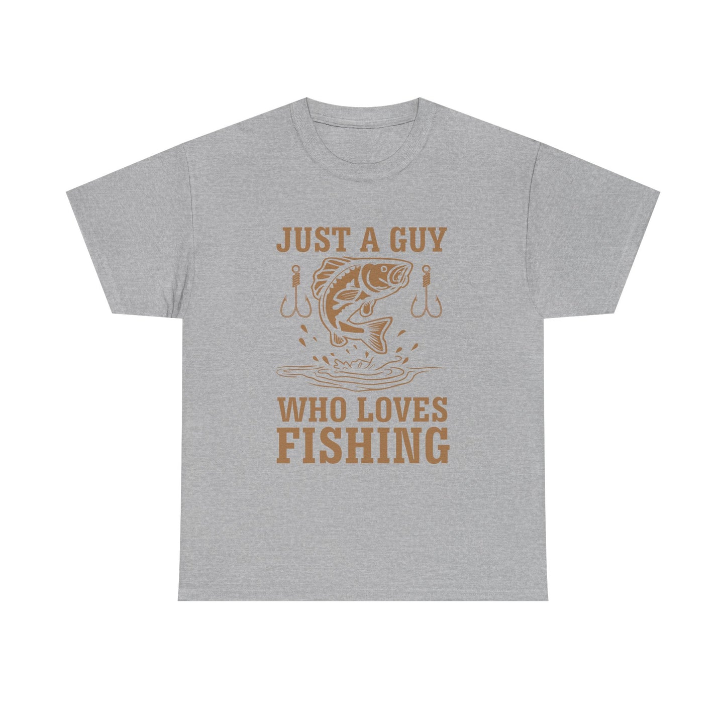 Fishing T-Shirt — "Just a Guy Who Loves Fishing" Graphic Tee