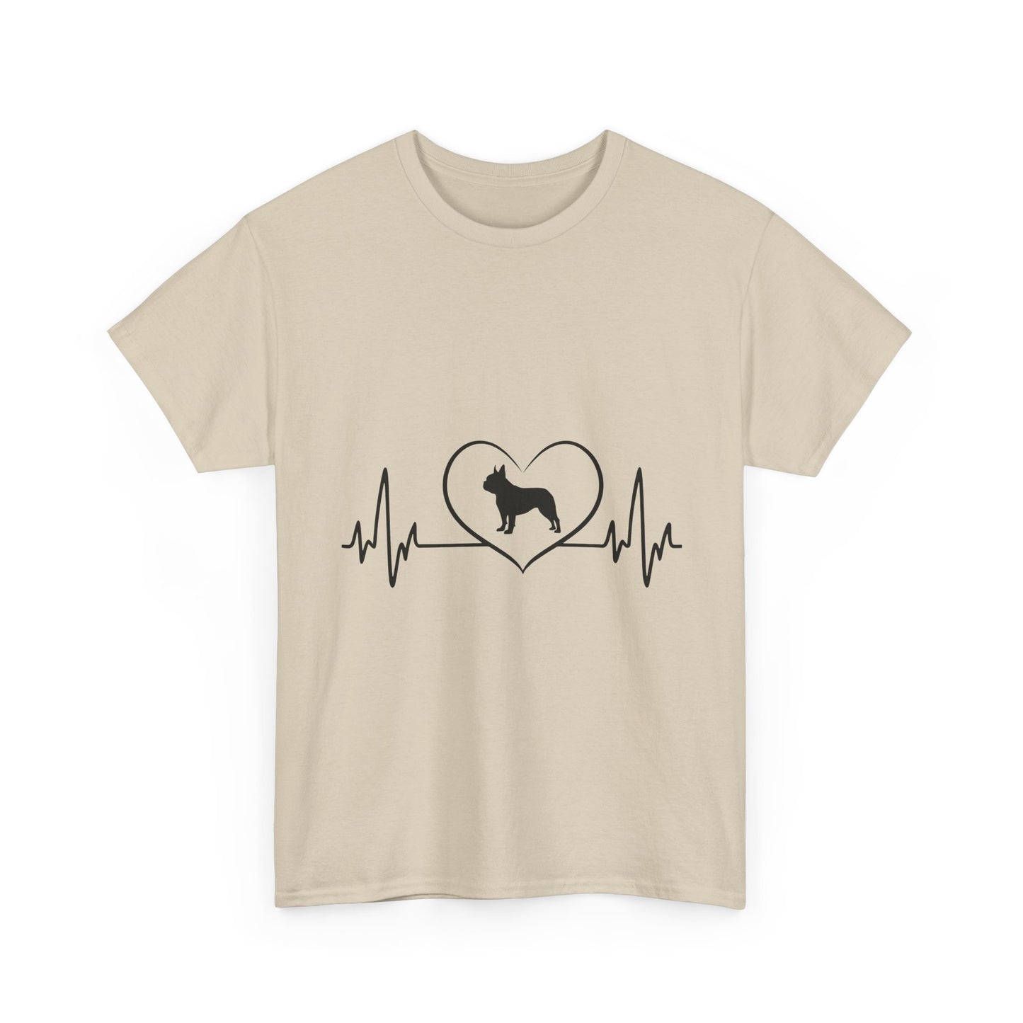 Dog Lover Tee — Heartbeat Paw Print Graphic Shirt