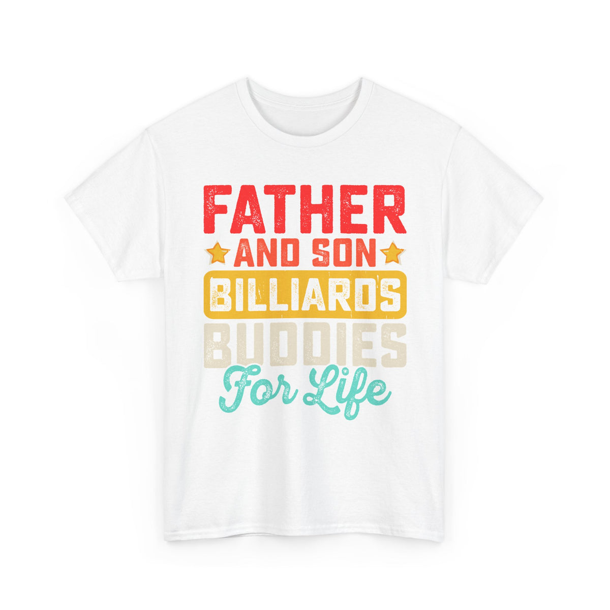 Billiards Buddies Father and Son Tee — "Father and Son Billiards Buddies for Life" Shirt