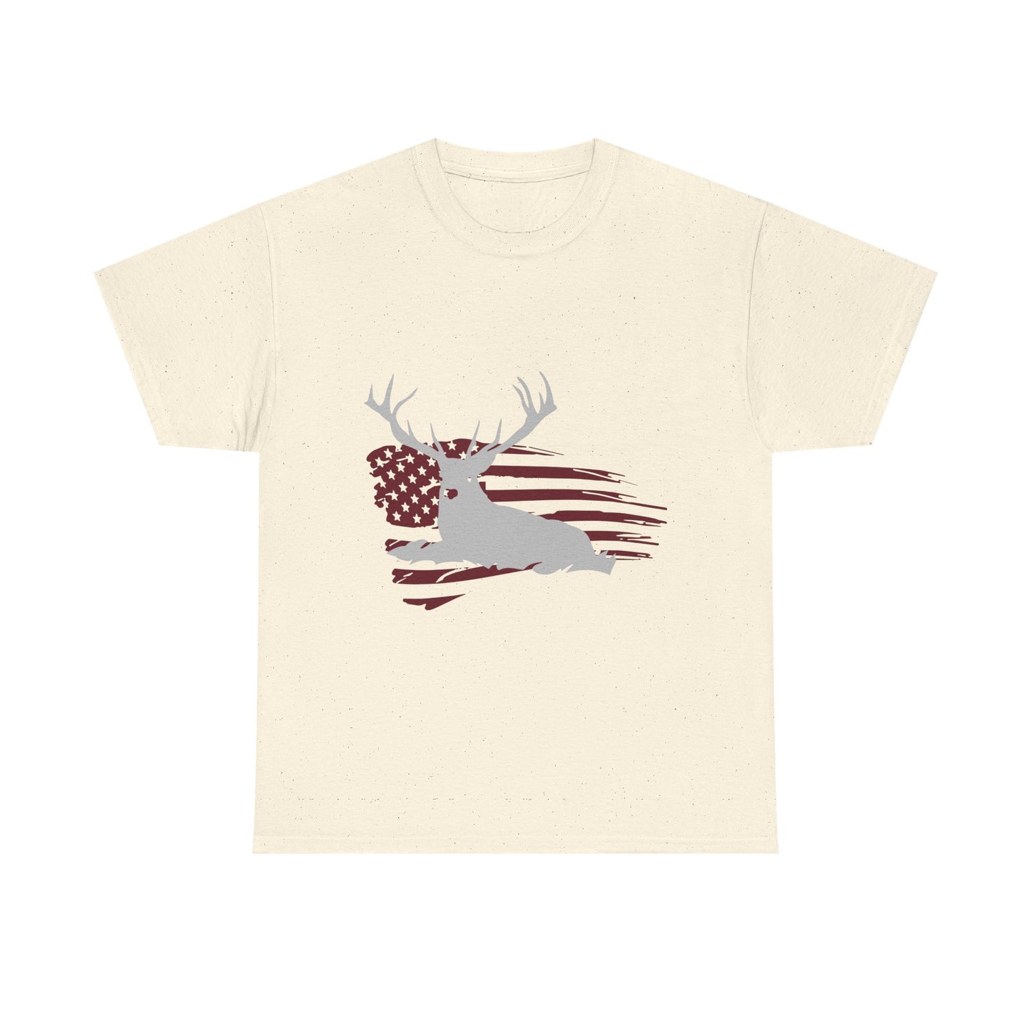 Patriotic Deer Flag T‑Shirt – American Hunting Graphic Tee