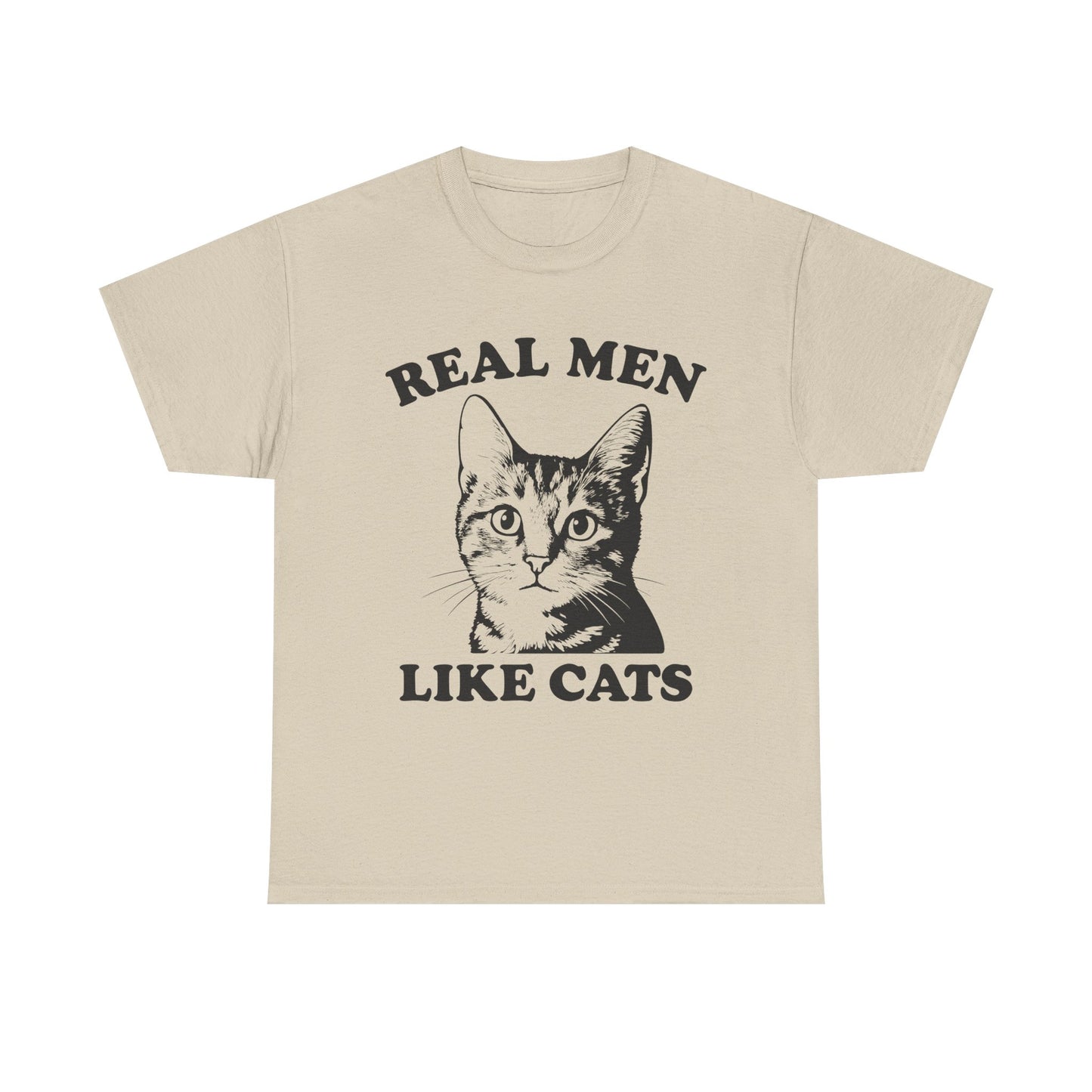 Real Men Like Cats T-Shirt — Vintage Cat Lover Tee
