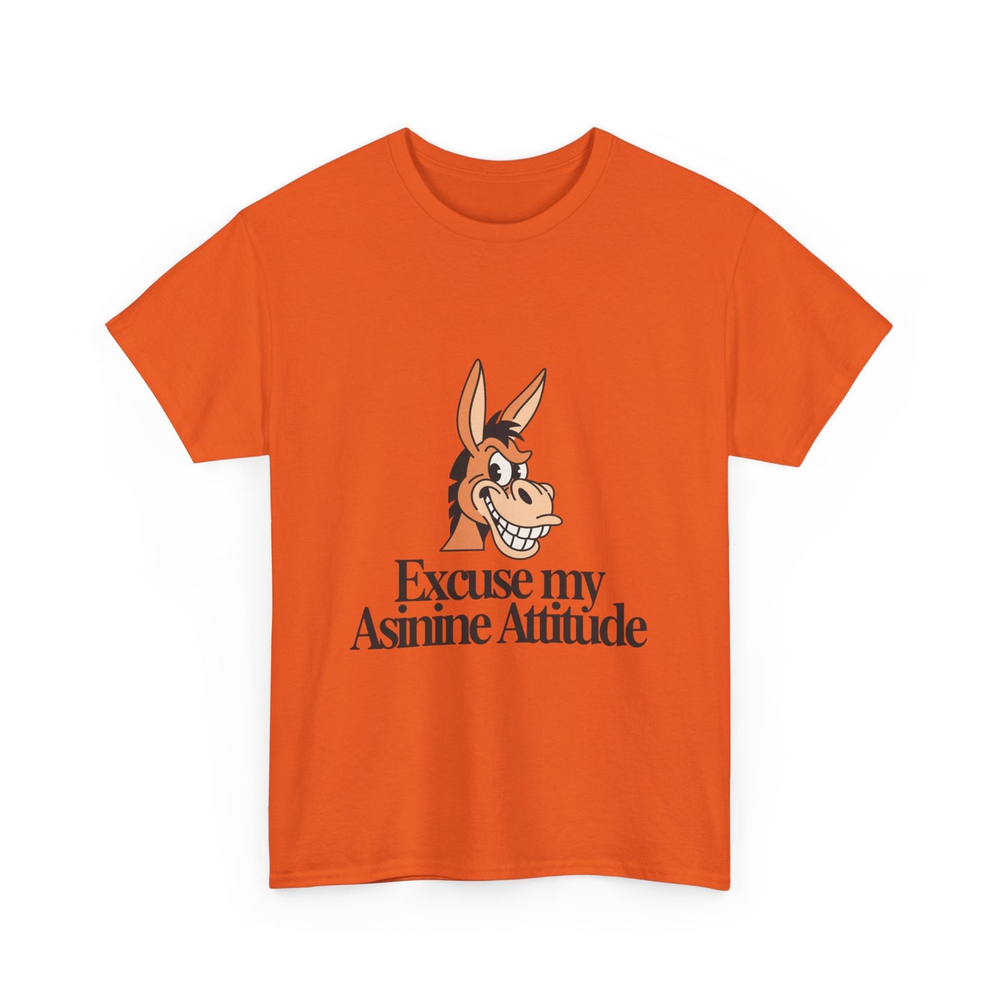 Funny Donkey Tee — "Excuse My Asinine Attitude" Casual Graphic T-Shirt