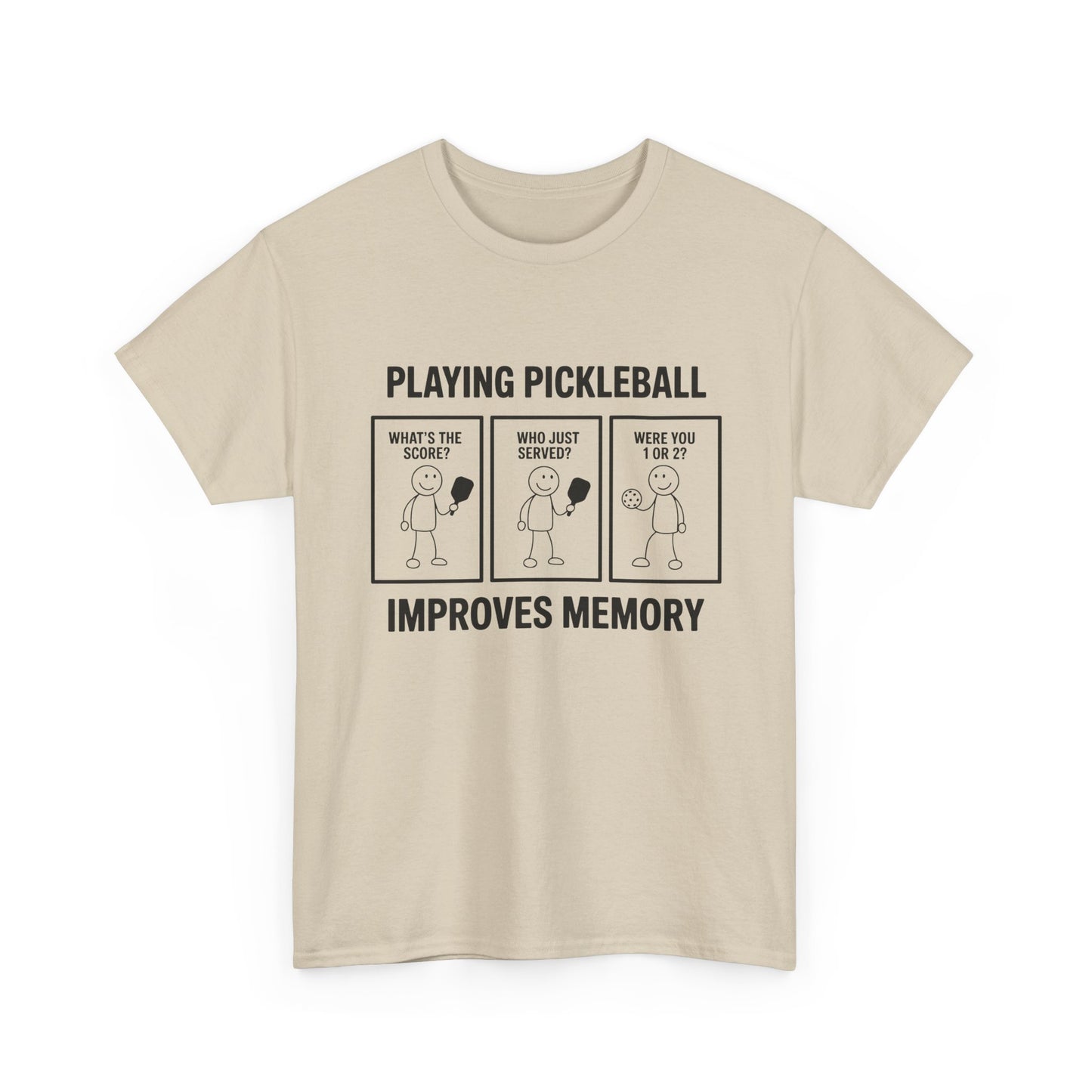 Pickleball Improves Memory Tee – Funny Pickleball Comic T-Shirt for Players