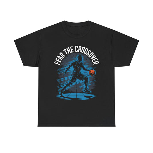 Basketball T‑Shirt - "Fear The Crossover" Dribbling Player Graphic Tee